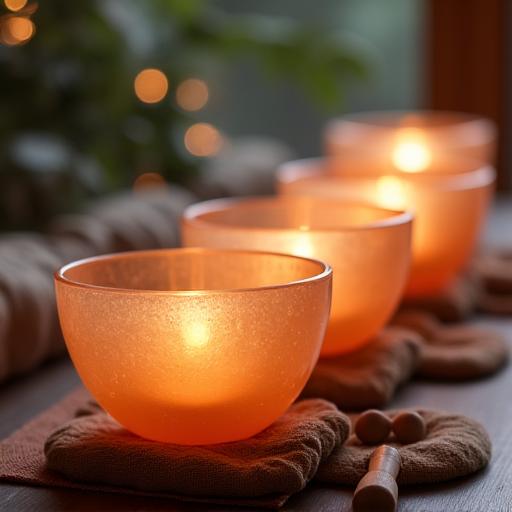 Sound healing therapy with singing bowls